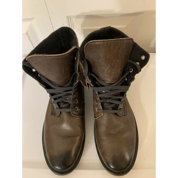 Franco Fortini Men’s Sz 12 Ankle Boots Mate 2 Laces Brown Leather‎ - Picture 3 of 10